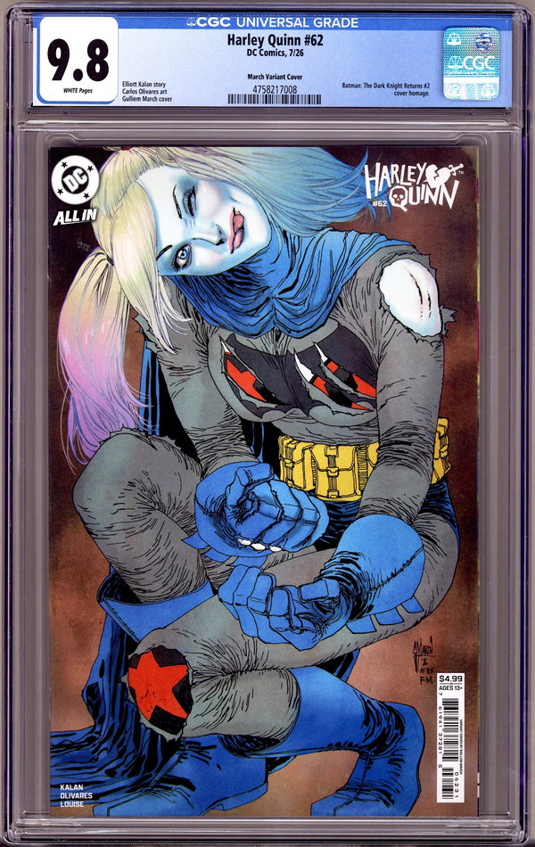 Harley Quinn Vol 4 62 CGC 9.8 (NM/M)   (2026) March Homage  Variant