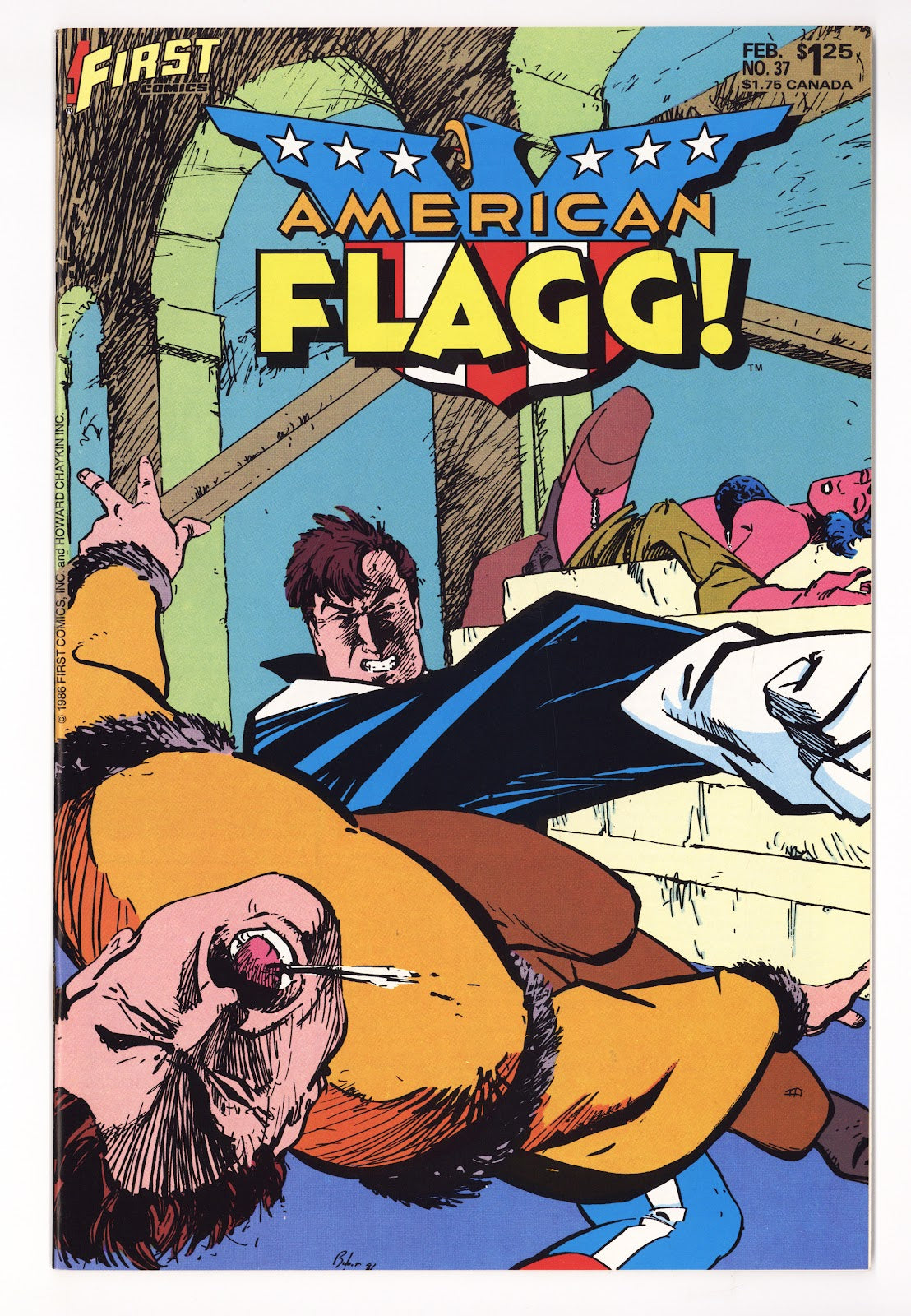 American Flagg! Vol 1 37 Mid Grade (1987) 