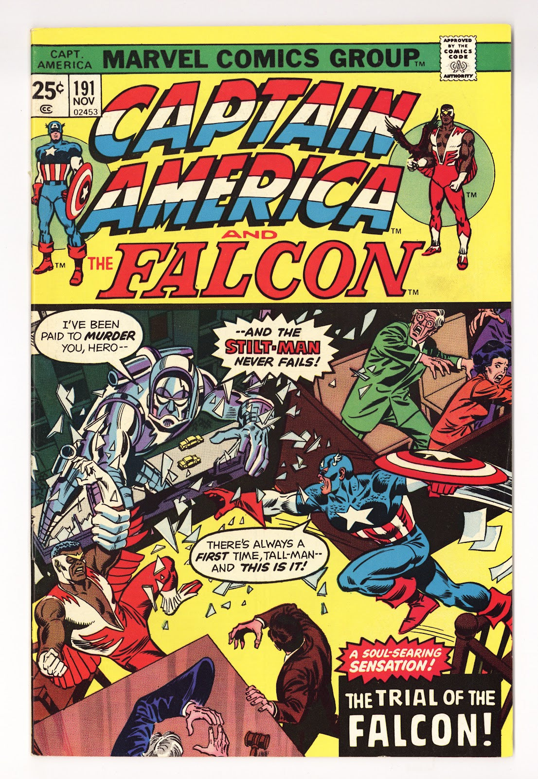 Captain America Vol 1 191  Mid Grade   (1975)