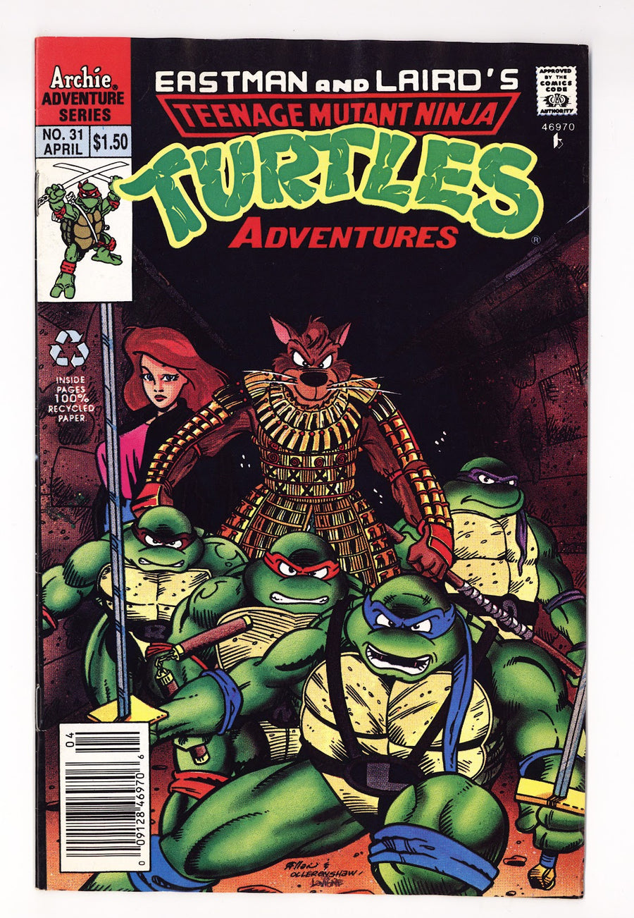 Teenage Mutant Ninja Turtles Adventures Vol 2 31  VF (8.0)   (1992)   Canadian  
