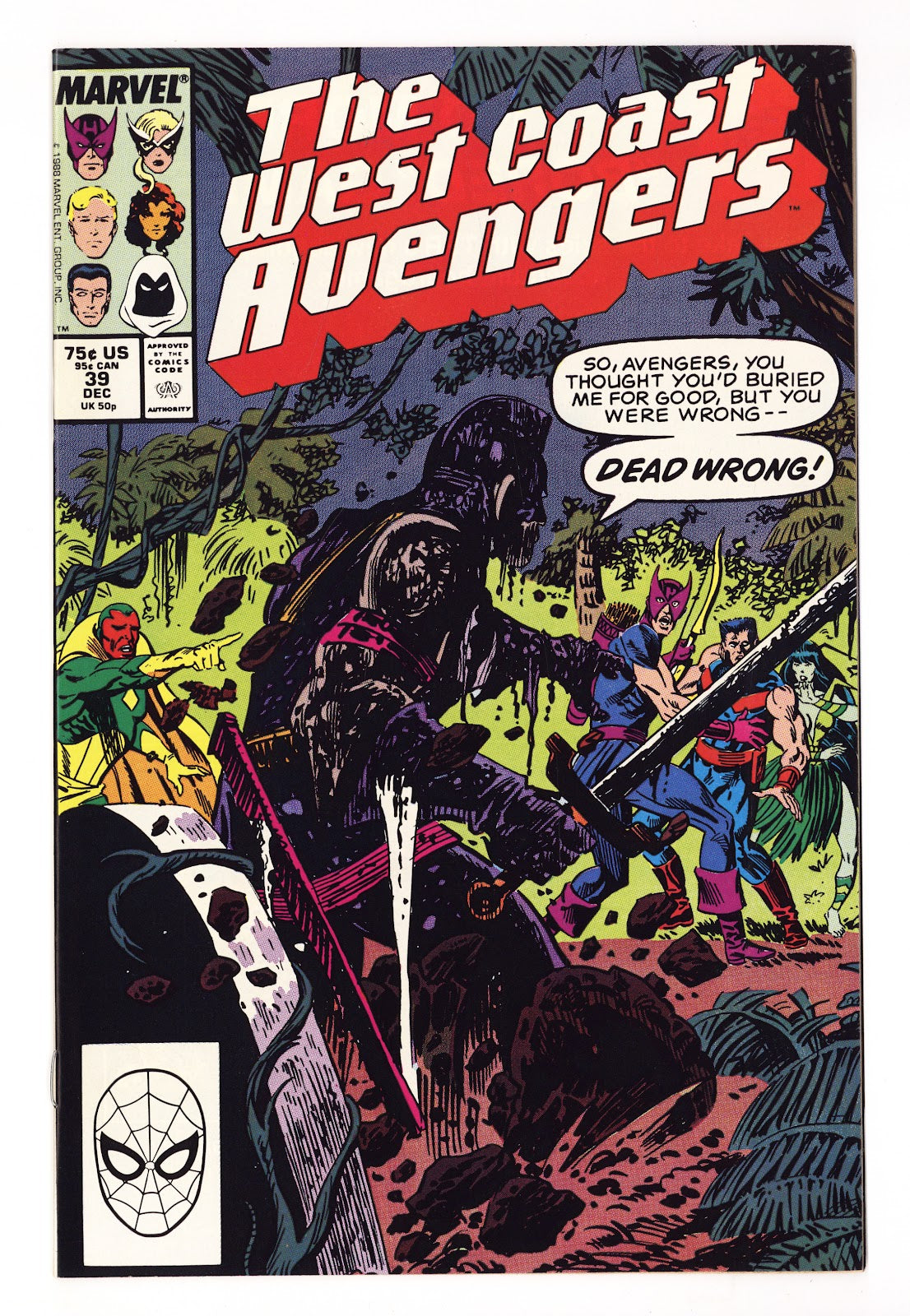 West Coast Avengers Vol 2 39  High Grade   (1988)   Direct  