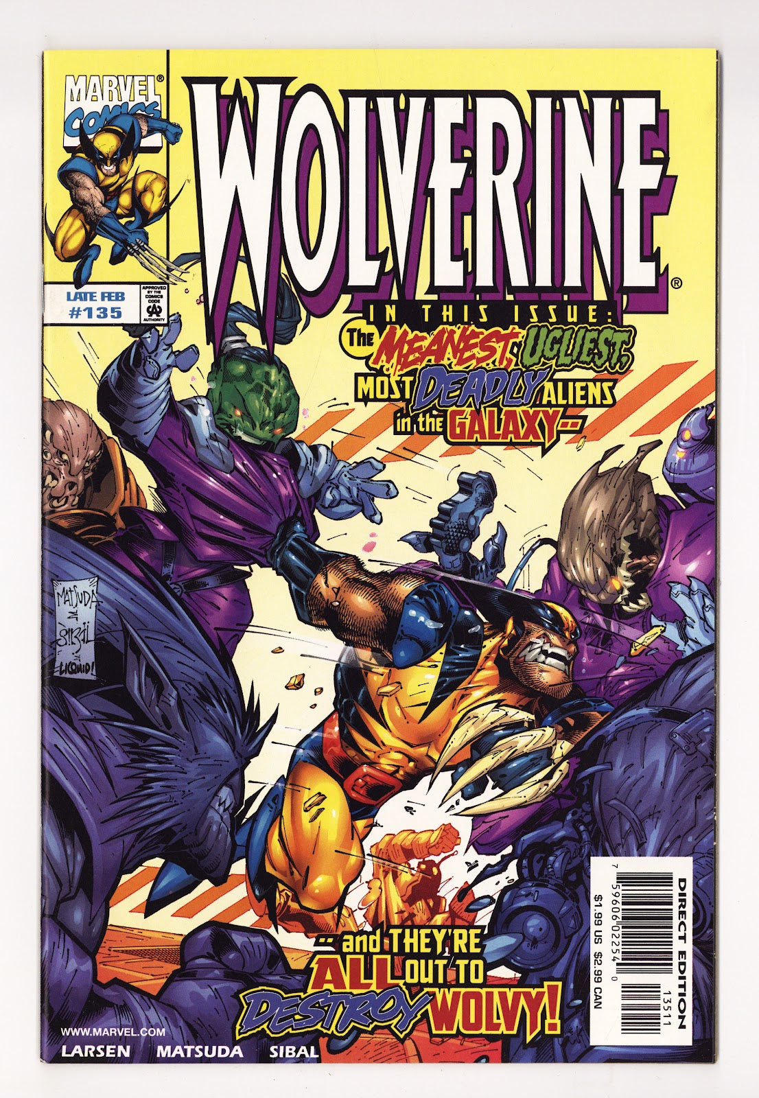 Wolverine Vol 2 135  High Grade   (1999)     