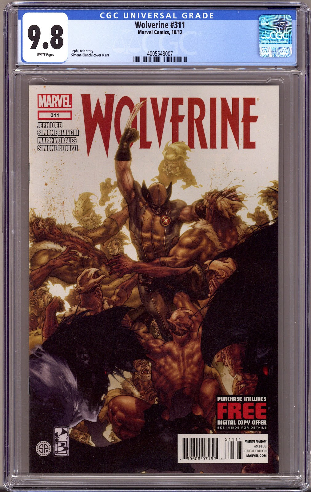Wolverine Vol 4 311 CGC 9.8 (NM/M) (2012) 