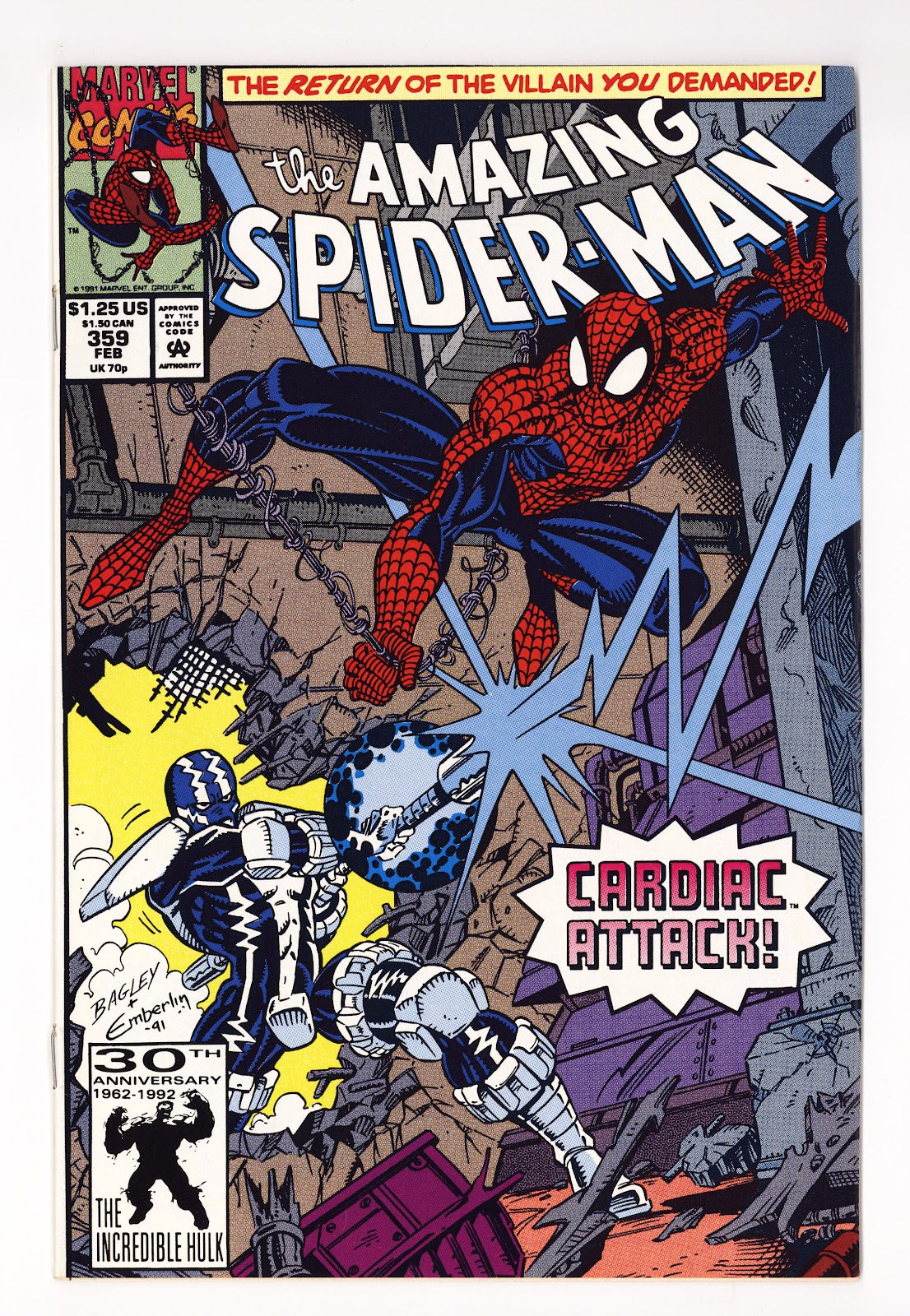 The Amazing Spider-Man Vol 1 359 Mid Grade (1992)  