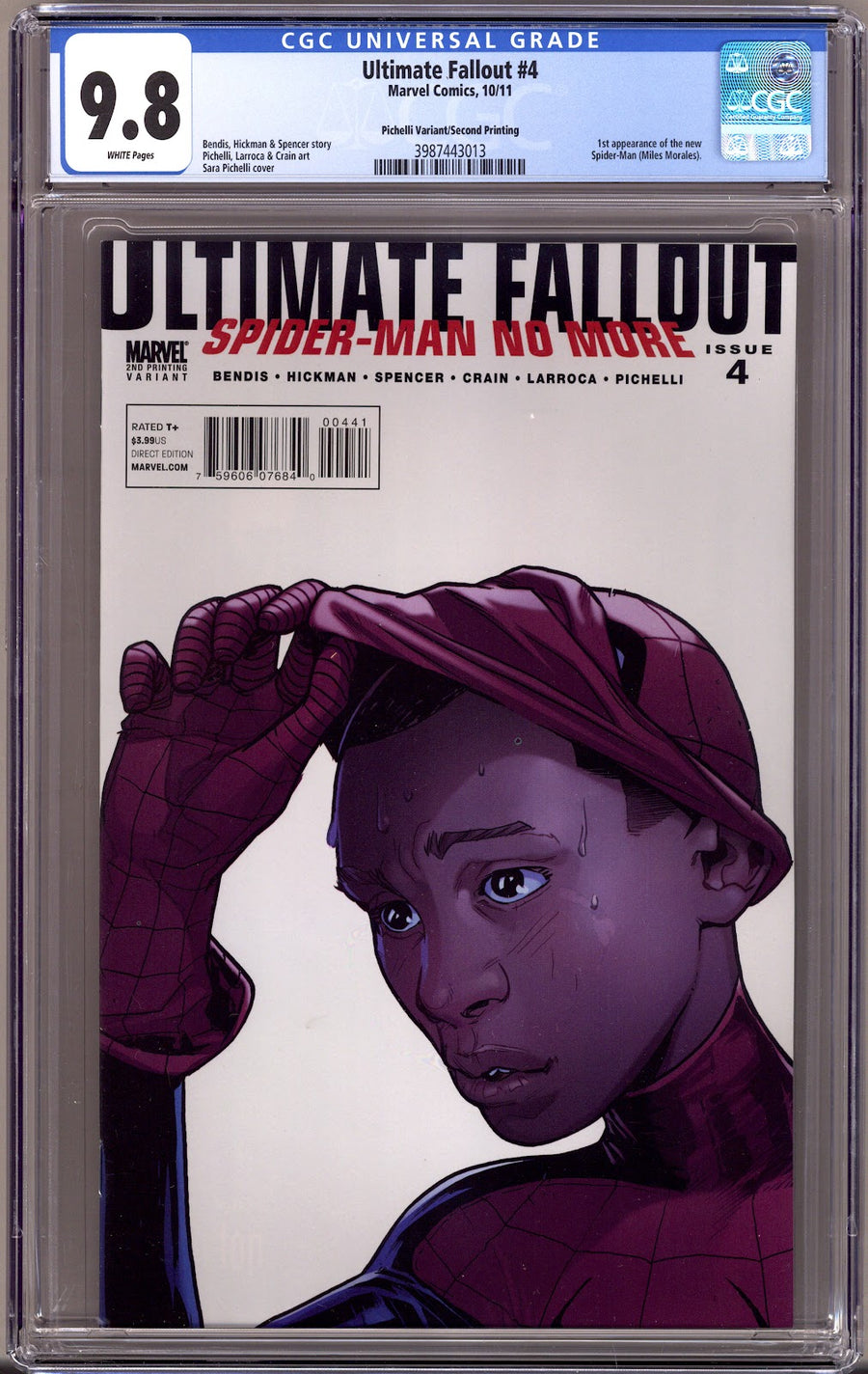 Ultimate Fallout   4 CGC 9.8 (NM/M)   (2011) Pichelli   2nd Print Variant