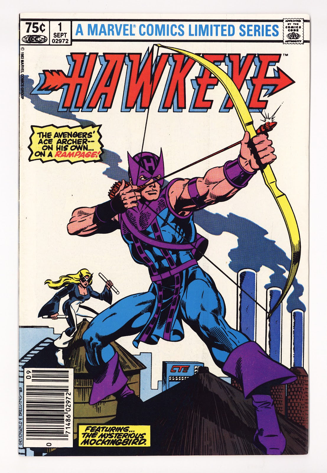 Hawkeye Vol 1 1 FN (6.0) (1983) Canadian Price Variant 