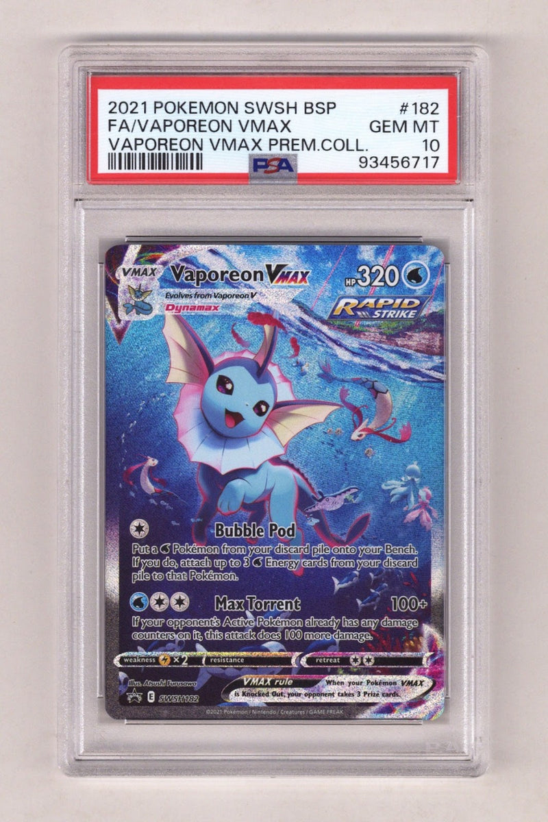 Pokemon Swsh Promo Vaporeon Vmax PSA 10 (2021) — CaptCan Comics Inc