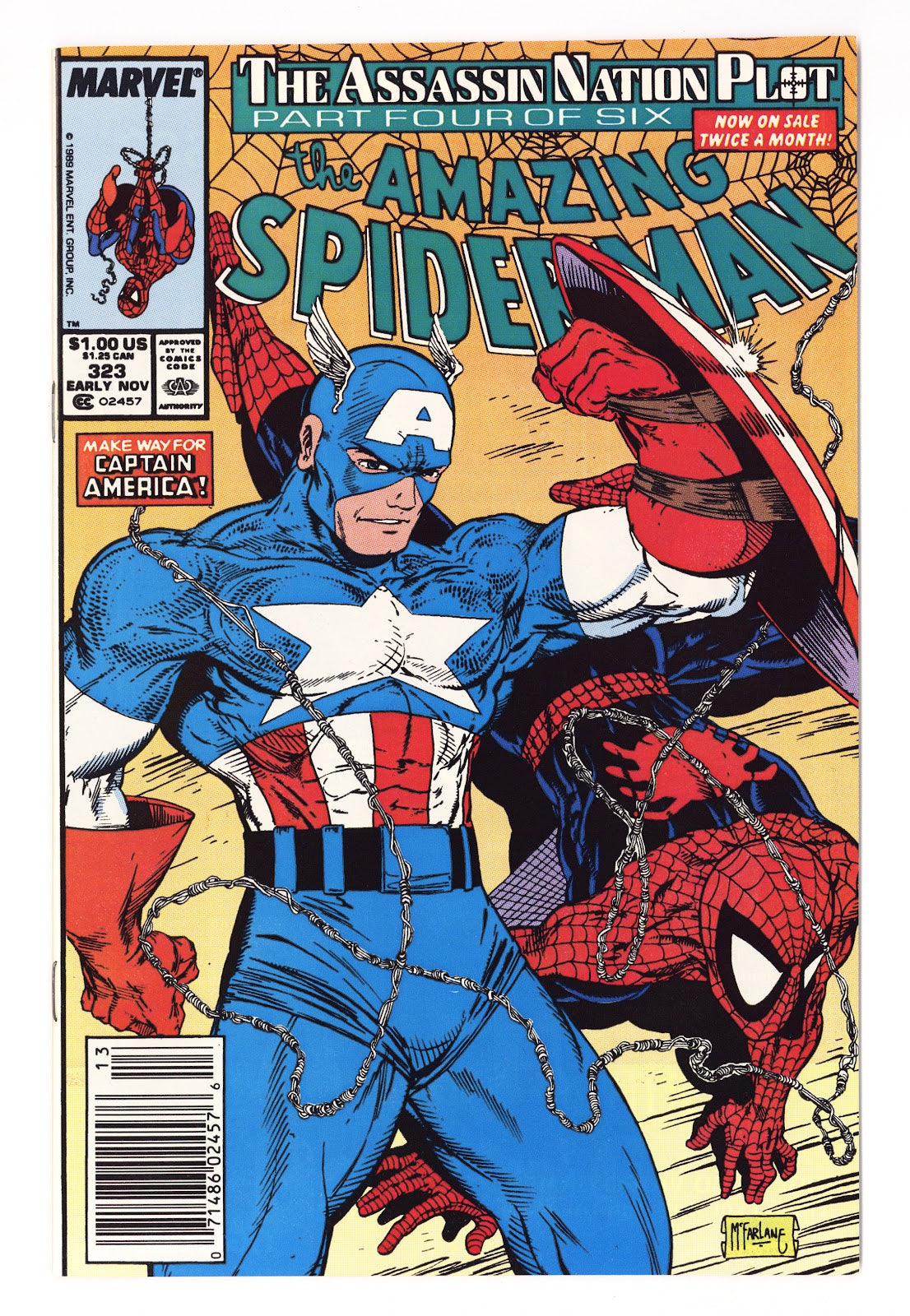 The Amazing Spider-Man Vol 1 323 VF/NM (9.0) (1989) Newsstand 