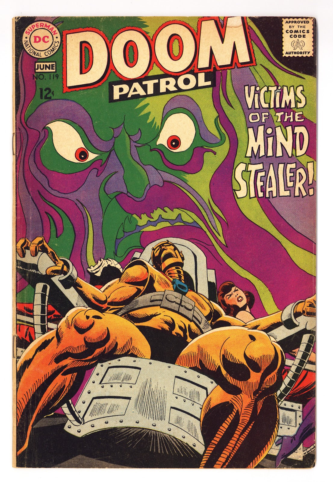 The Doom Patrol Vol 1 119  VG+ (4.5)   (1968)     