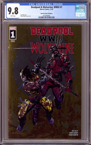 Deadpool & Wolverine: WWIII   1 CGC 9.8 (NM/M)   (2024) Kubert Whatnot Gold Foil  Exclusive Variant