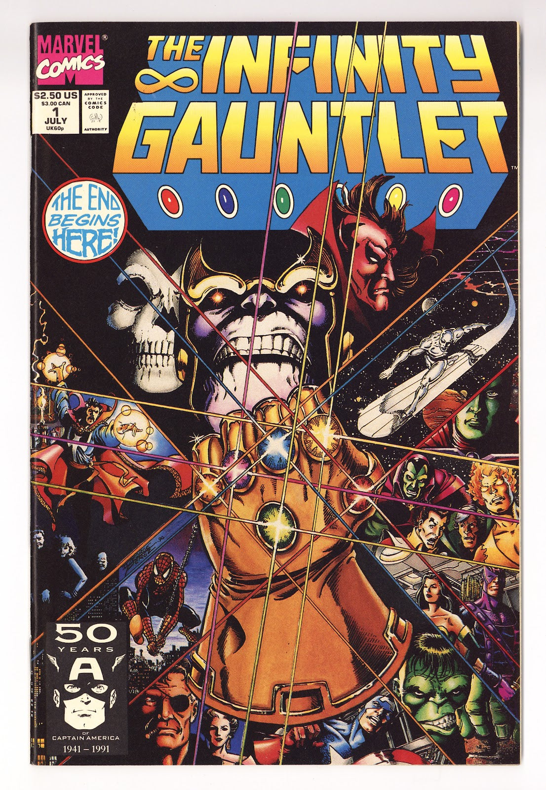 The Infinity Gauntlet Vol 1 1 VF/NM (9.0) (1991) 