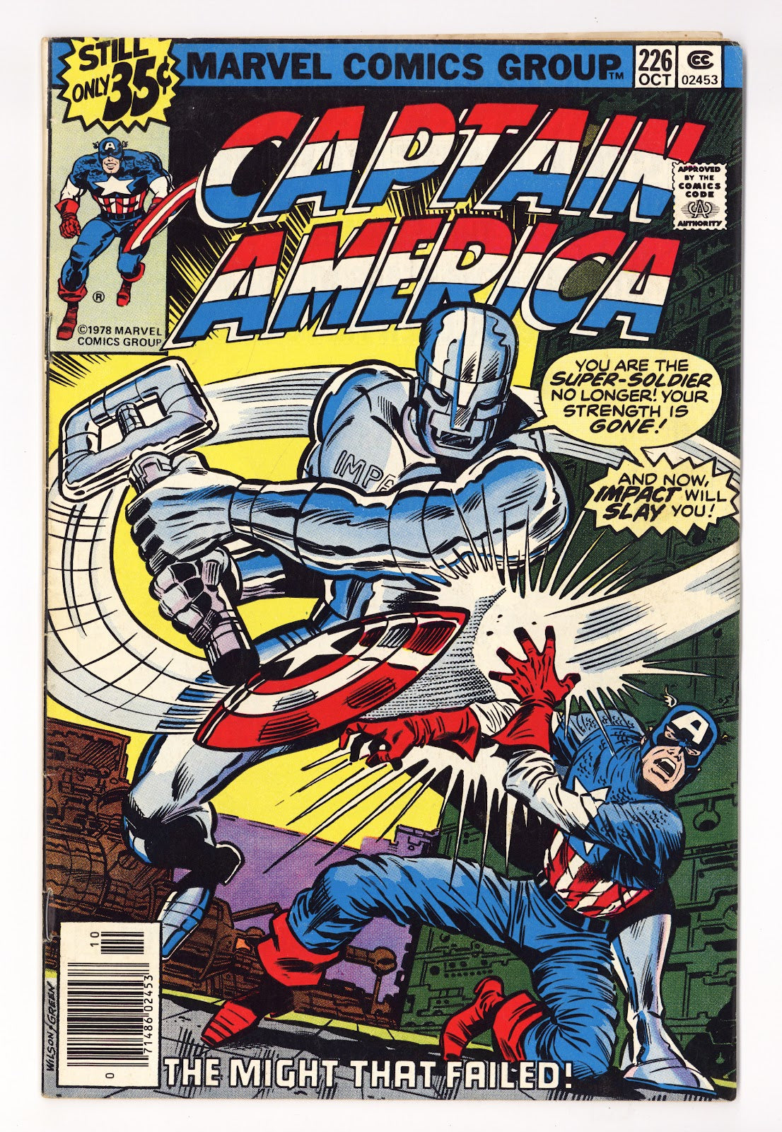 Captain America Vol 1 226 Mid Grade (1978) Regular Edition 