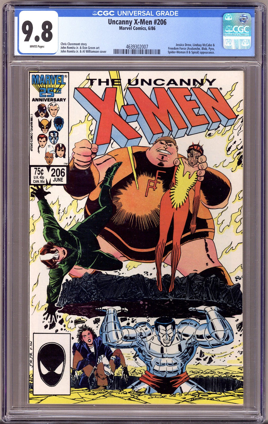 The Uncanny X-Men Vol 1 206 CGC 9.8 (NM/M)   (1986)