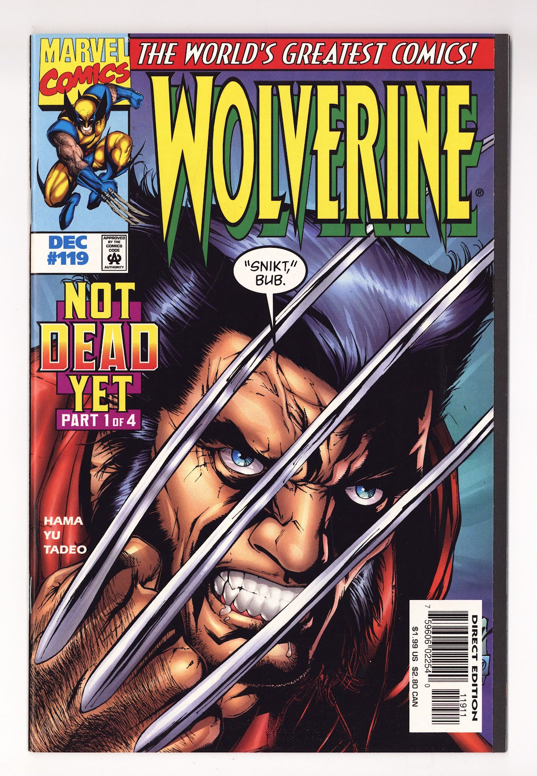 Wolverine Vol 2 119  High Grade   (1997)     