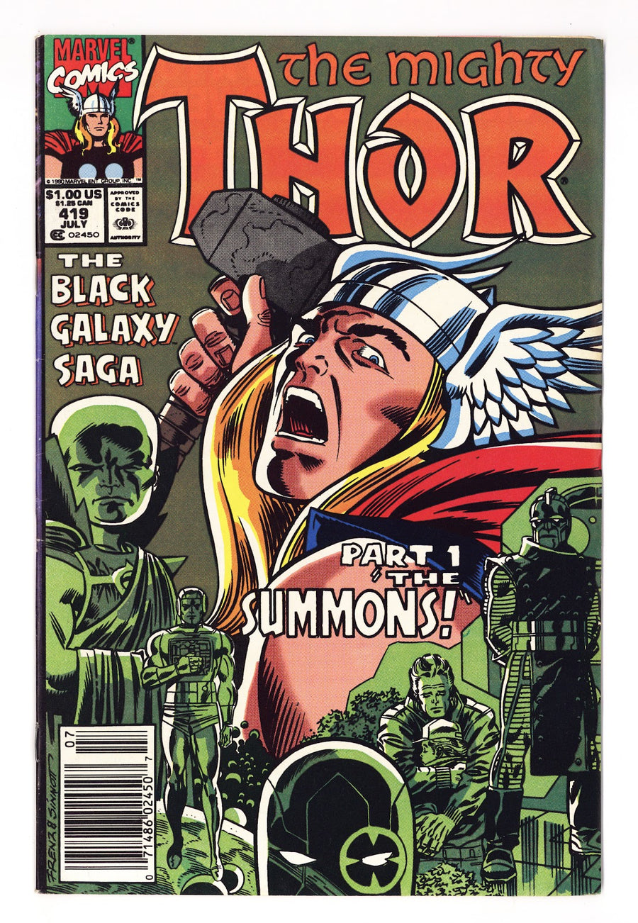 Thor Vol 1 419  Mid Grade   (1990)   Newsstand