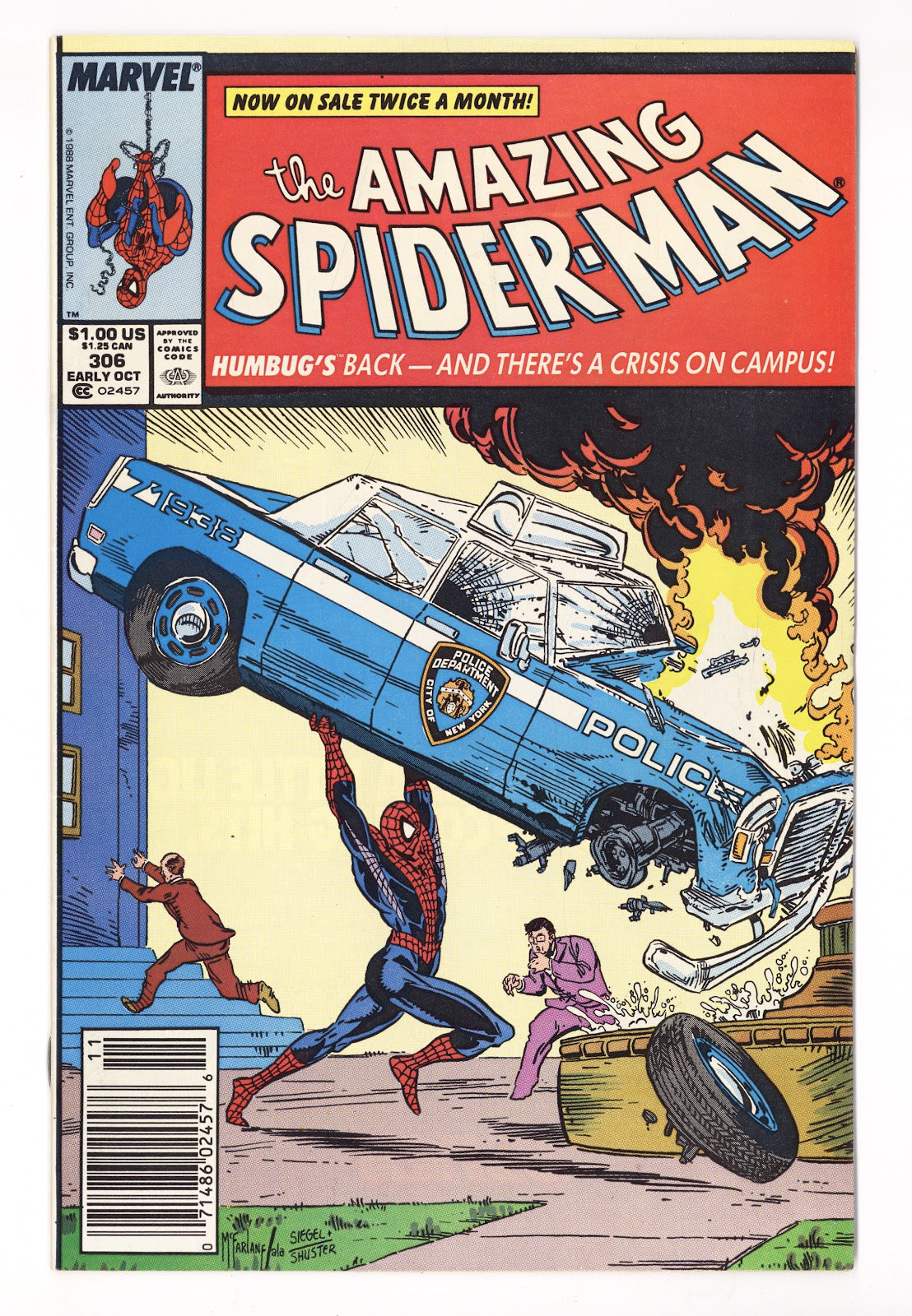 The Amazing Spider-Man Vol 1 306 VF+ (8.5) (1988) Newsstand 
