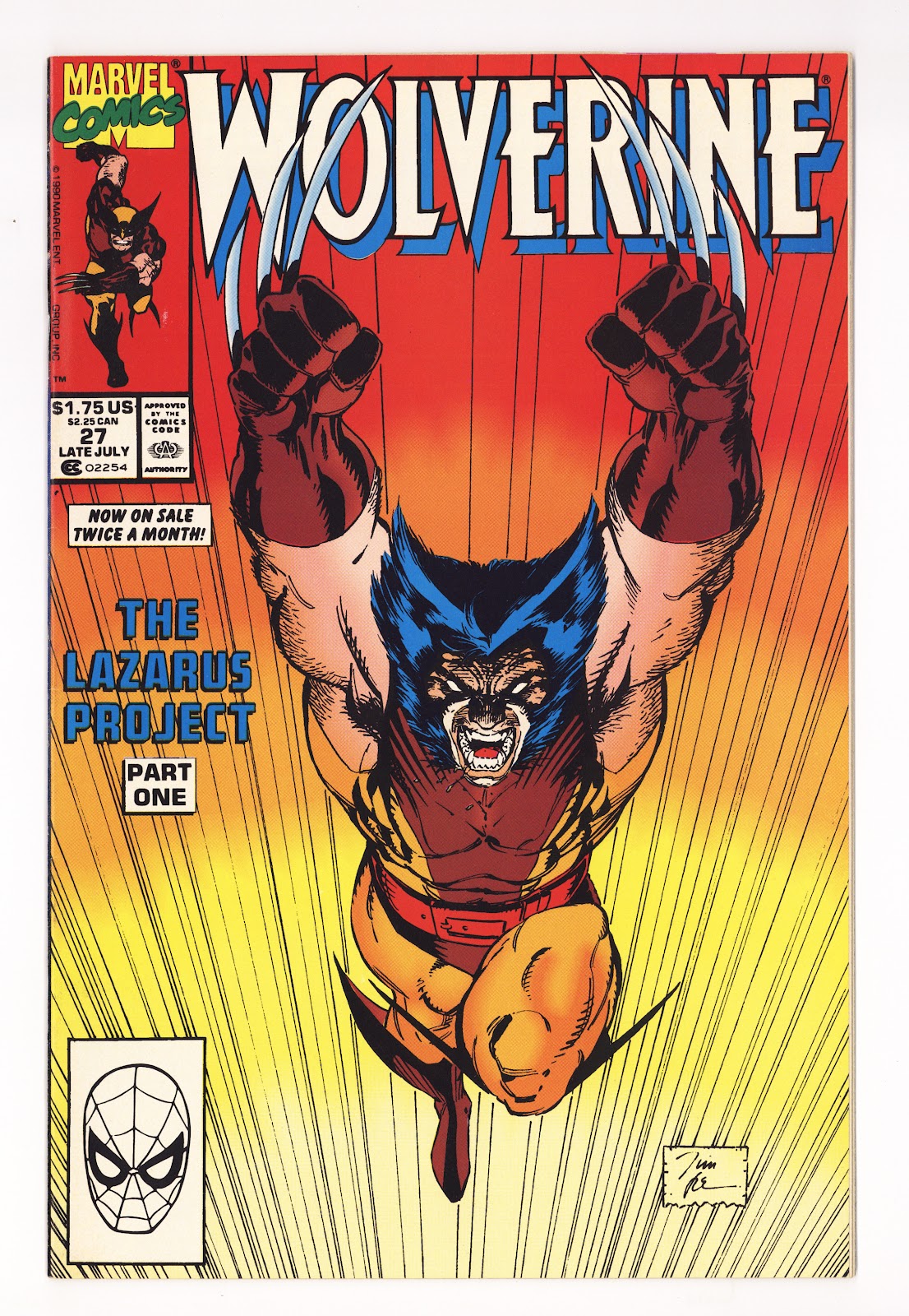 Wolverine Vol 2 27  FN/VF (7.0)   (1990)     