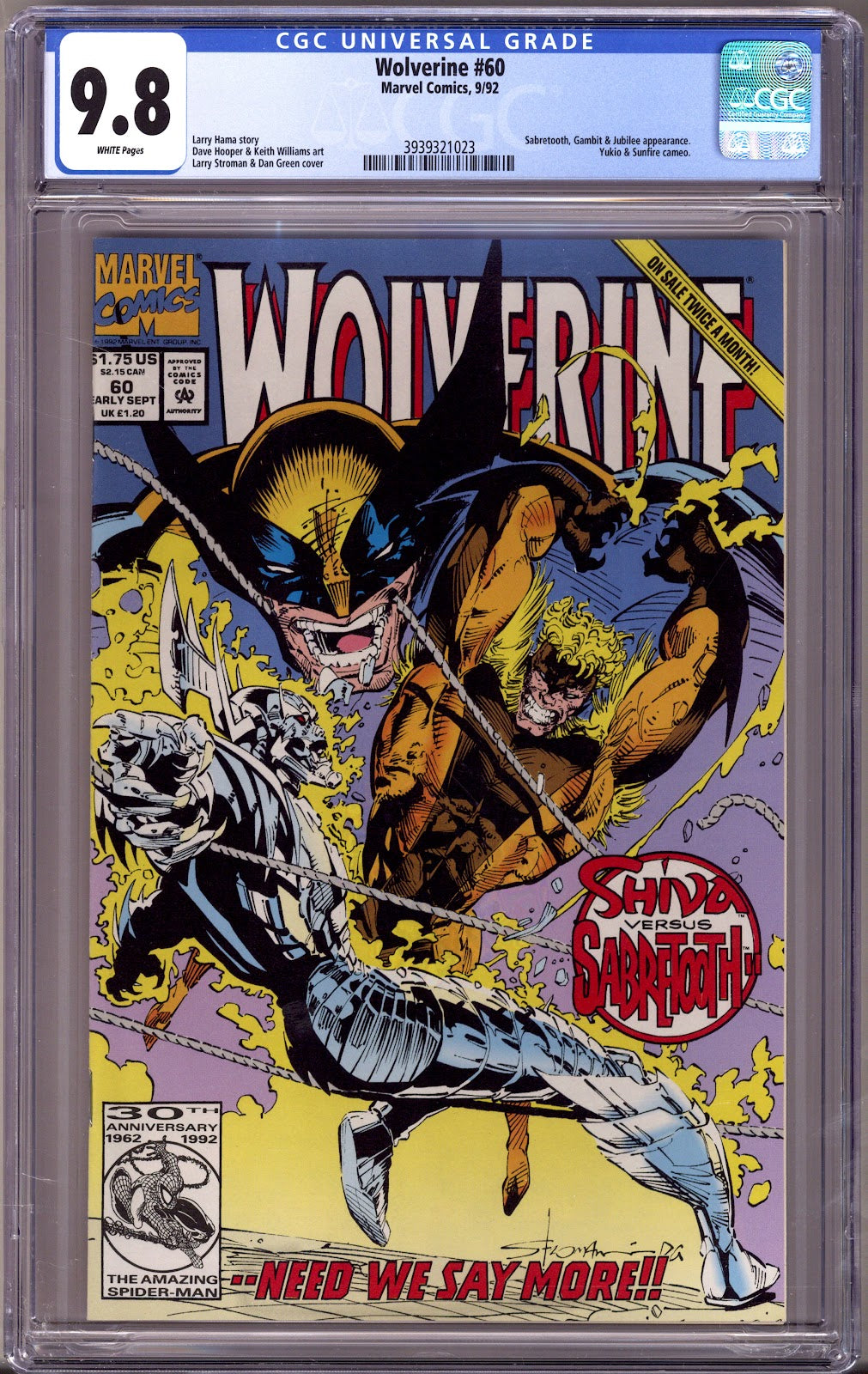 Wolverine Vol 2 60 CGC 9.8 (NM/M) (1992) 