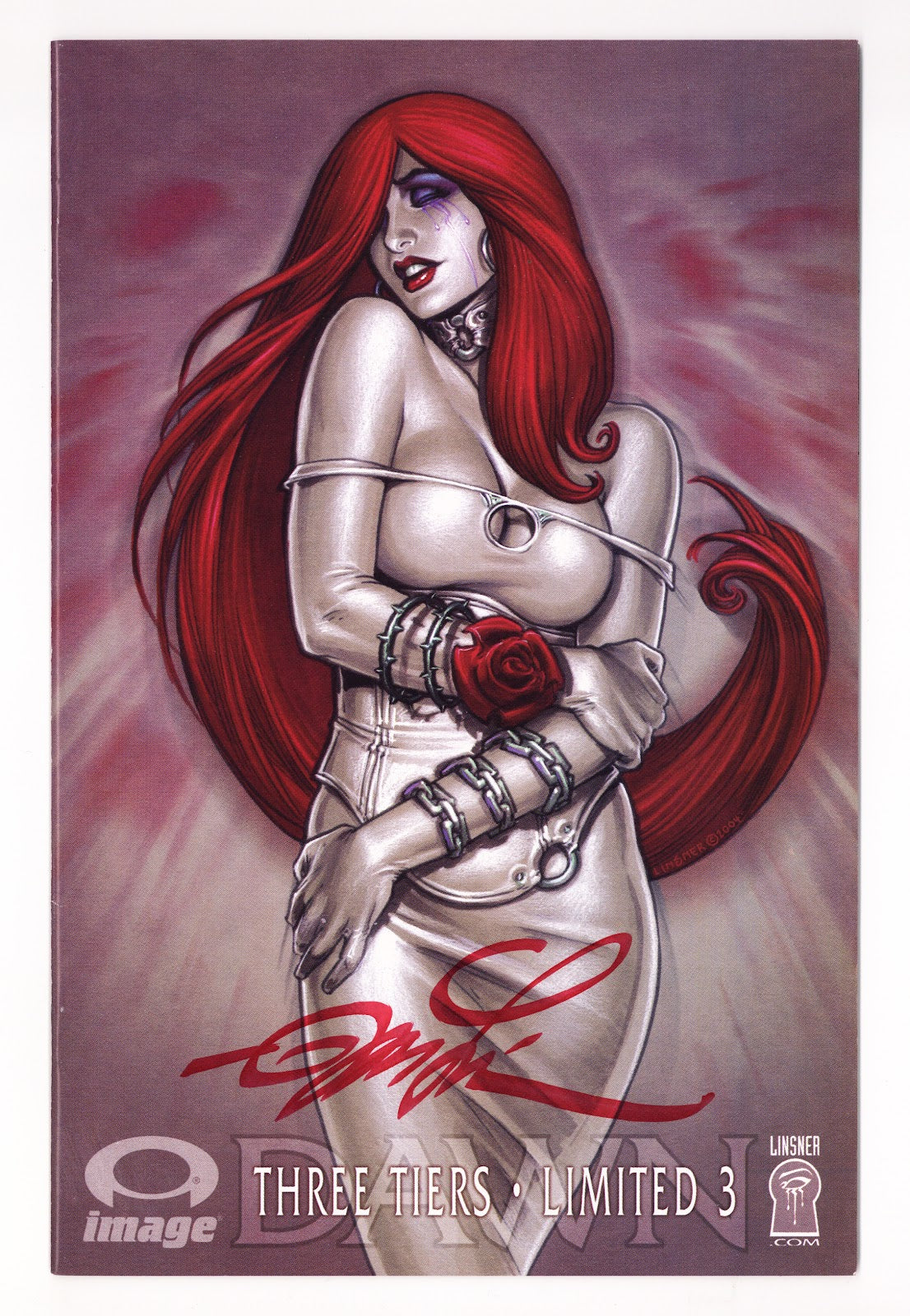 Dawn: Three Tiers 3 VF (8.0) (2004) Limited Variant Signed x1 Cover Joseph Michael Linsner 
