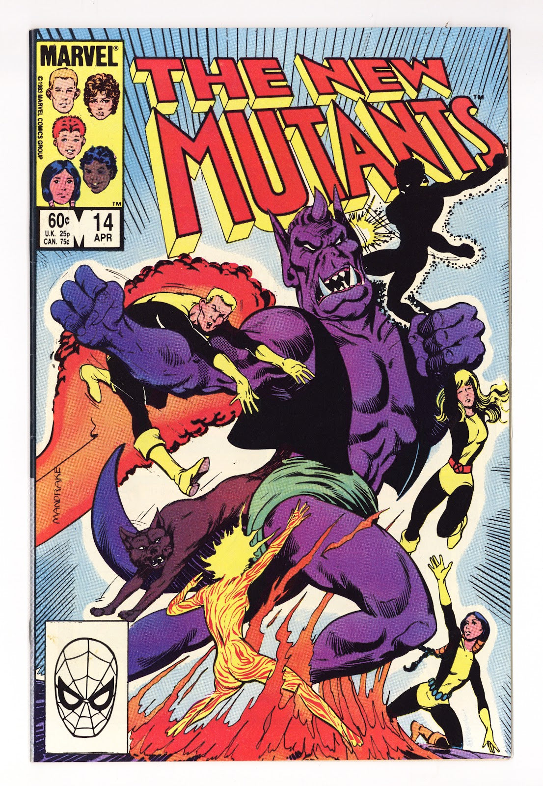 The New Mutants Vol 1 14  VF+ (8.5)   (1984)     