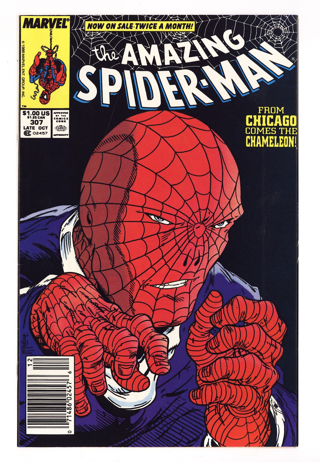 The Amazing Spider-Man Vol 1 307 VF+ (8.5) (1988) Newsstand 