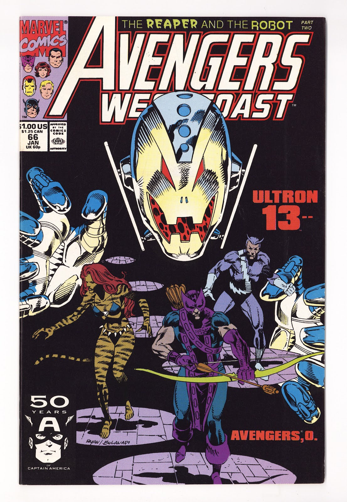 Avengers West Coast Vol 2 66  High Grade   (1991)   Direct  