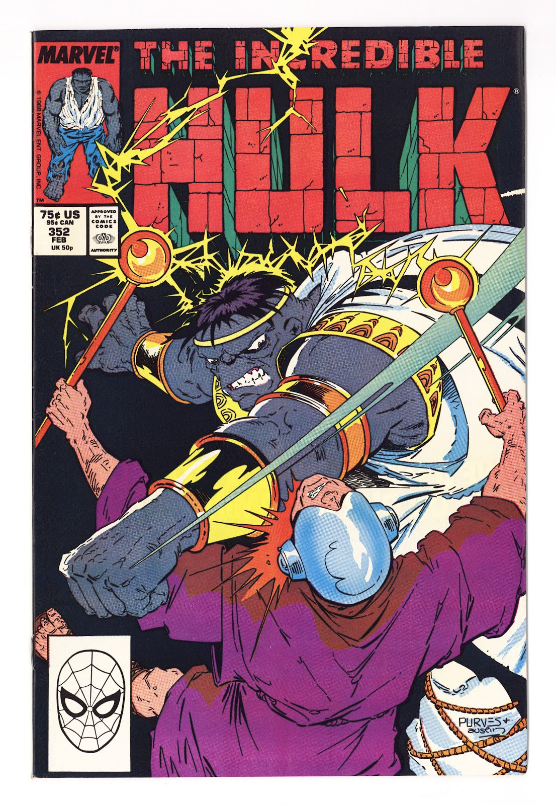 The Incredible Hulk Vol 1 352  High Grade   (1989)     