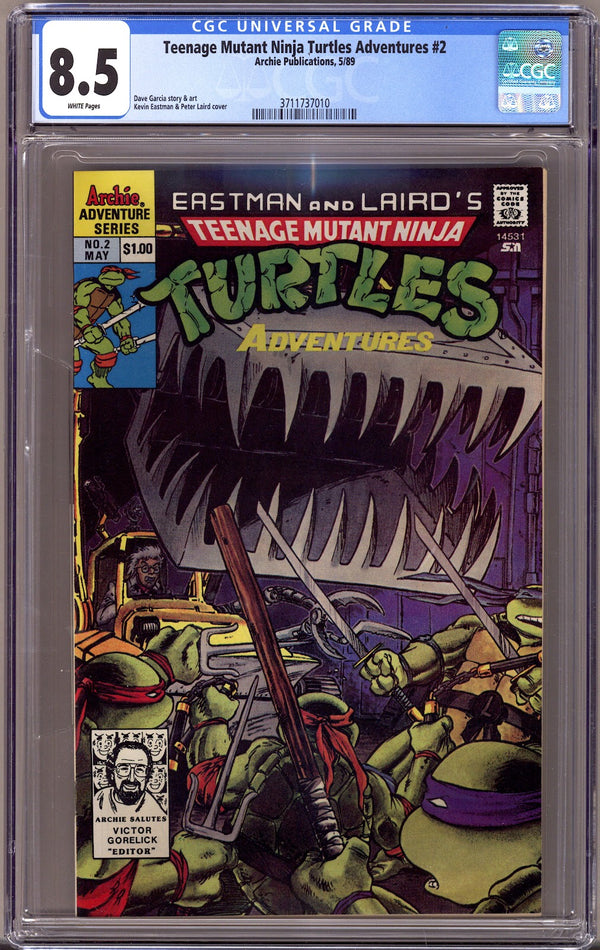 Teenage Mutant Ninja Turtles Adventures Vol 2 2 CGC 8.5 (VF+)   (1989)