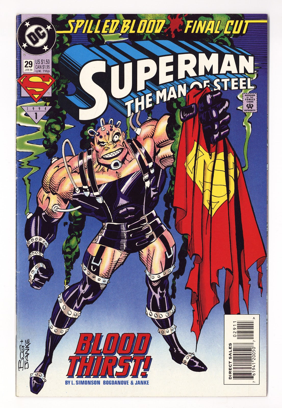 Superman: The Man of Steel   29  Mid Grade   (1994)   Direct Sales  