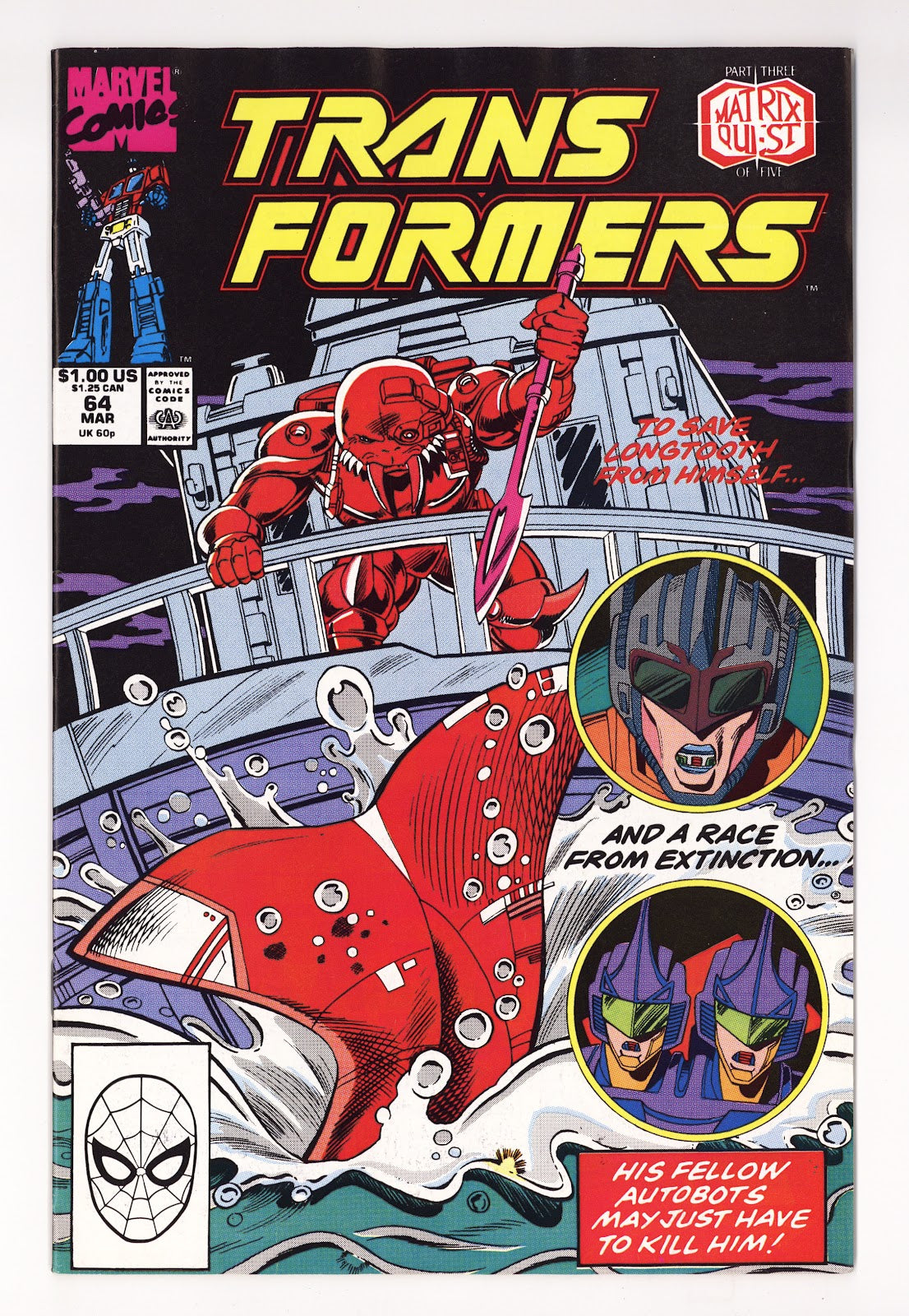 The Transformers Vol 1 64  VF (8.0)   (1990)     