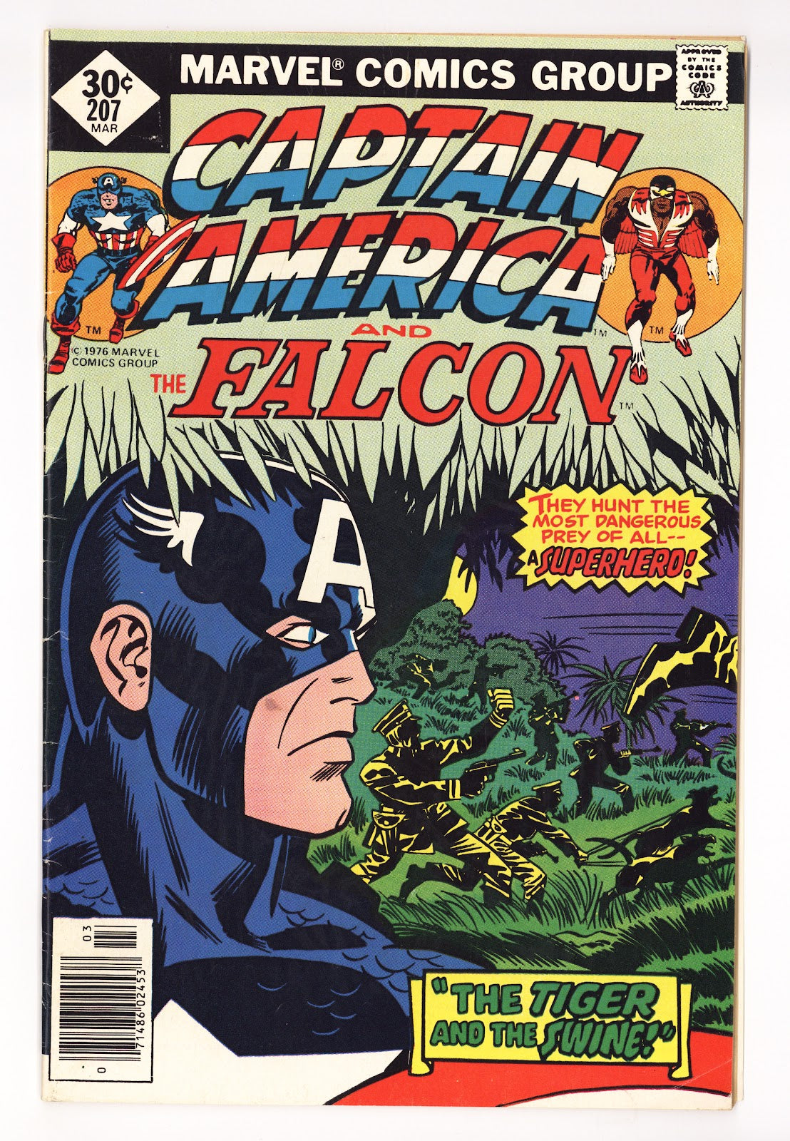 Captain America Vol 1 207 Low Grade (1977) Whitman 