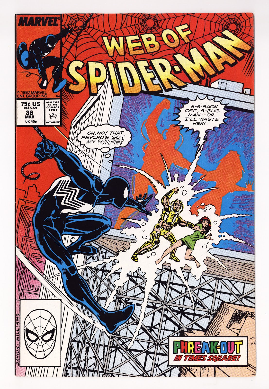 Web of Spider-Man Vol 1 36 VF/NM (9.0) (1988) 