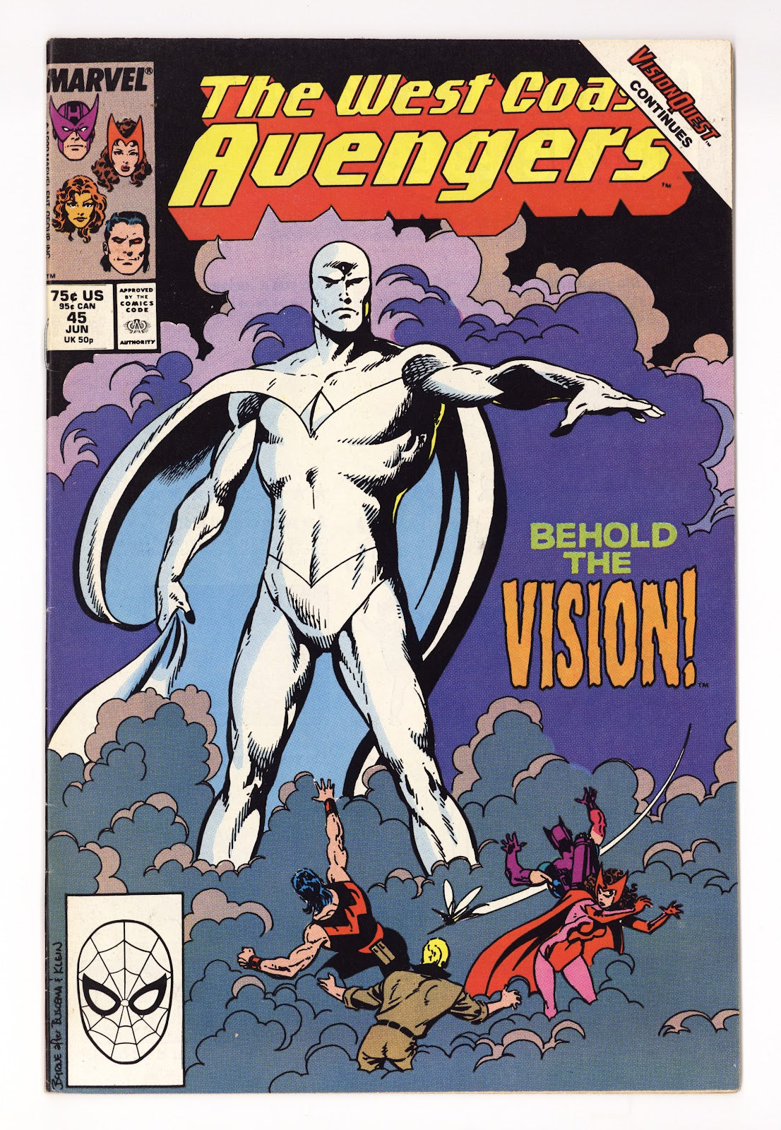 West Coast Avengers Vol 2 45  FN (6.0)   (1989)     