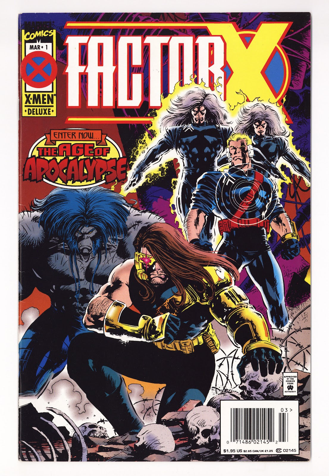 Factor-X Vol 1 1  High Grade   (1995)   Newsstand