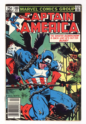Captain America Vol 1 280 Low Grade (1983) Canadian Price Variant