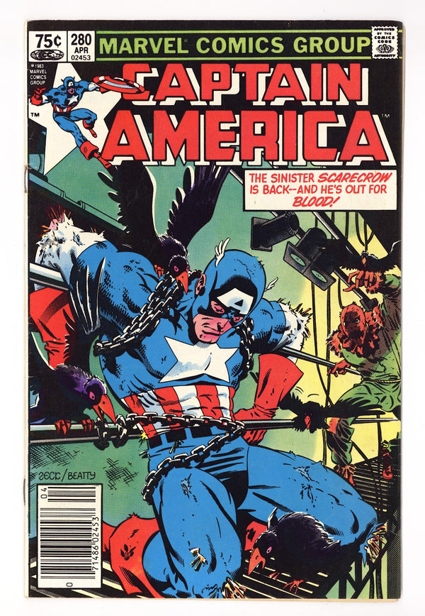 Captain America Vol 1 280 Low Grade (1983) Canadian Price Variant