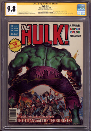Hulk Vol 1 13 CGC 9.8 (NM/M)   (1979)     Signed x1 Cover Bill Sienkiewicz