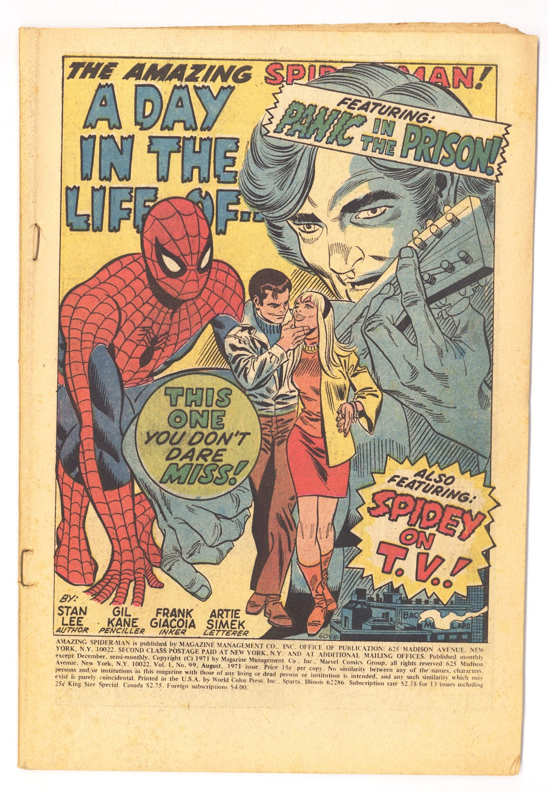 The Amazing Spider-Man Vol 1 99 Coverless (1971) 