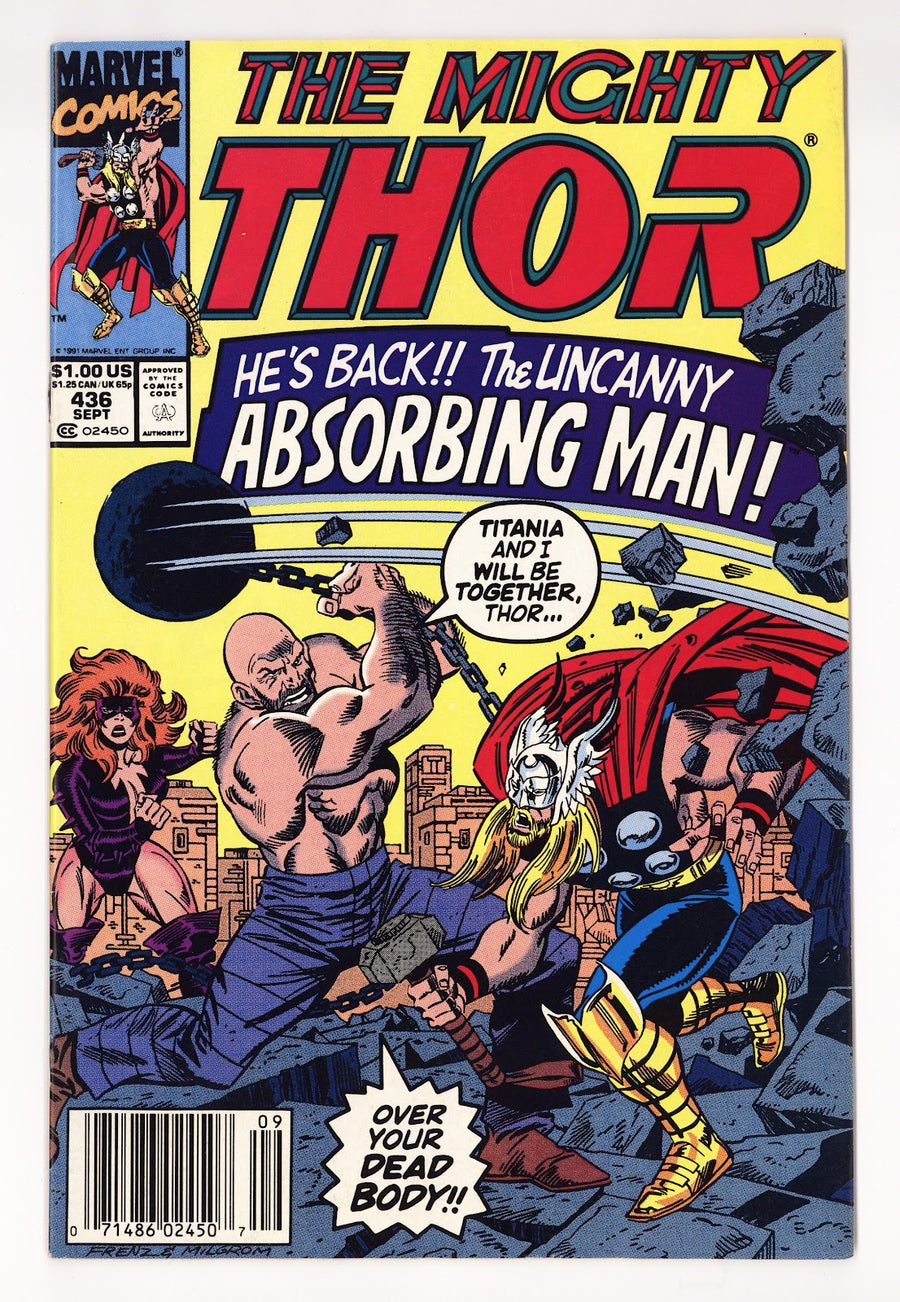 Thor Vol 1 436  Mid Grade   (1991)   Newsstand