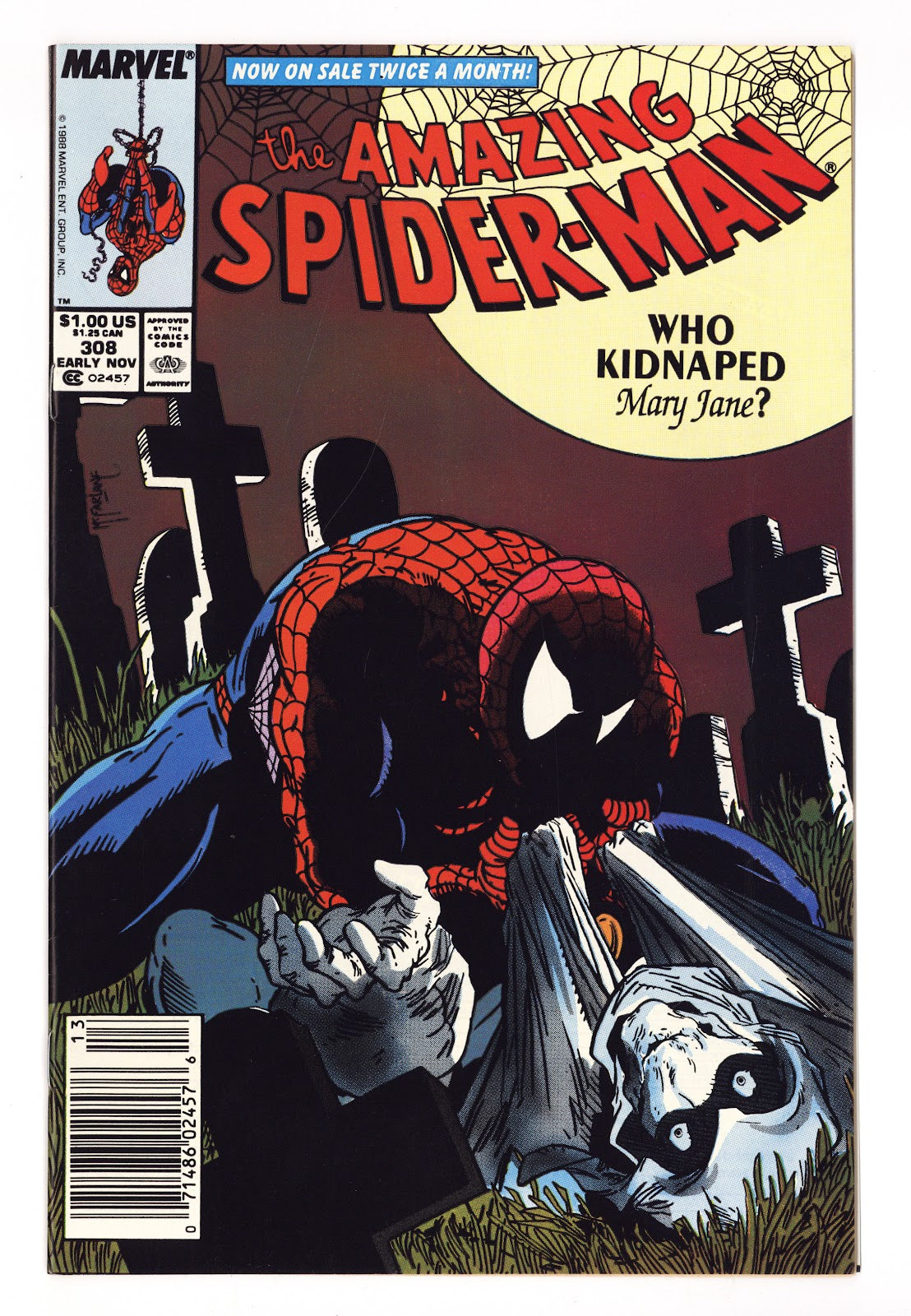 The Amazing Spider-Man Vol 1 308 VF (8.0) (1988) Newsstand 