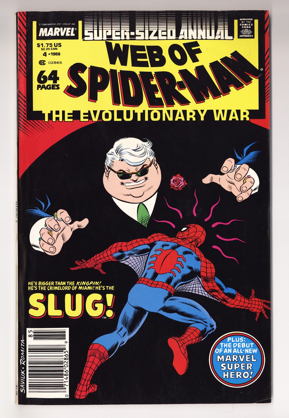 Web of Spider-Man Annual Vol 1 4  Mid Grade   (1988)   Newsstand