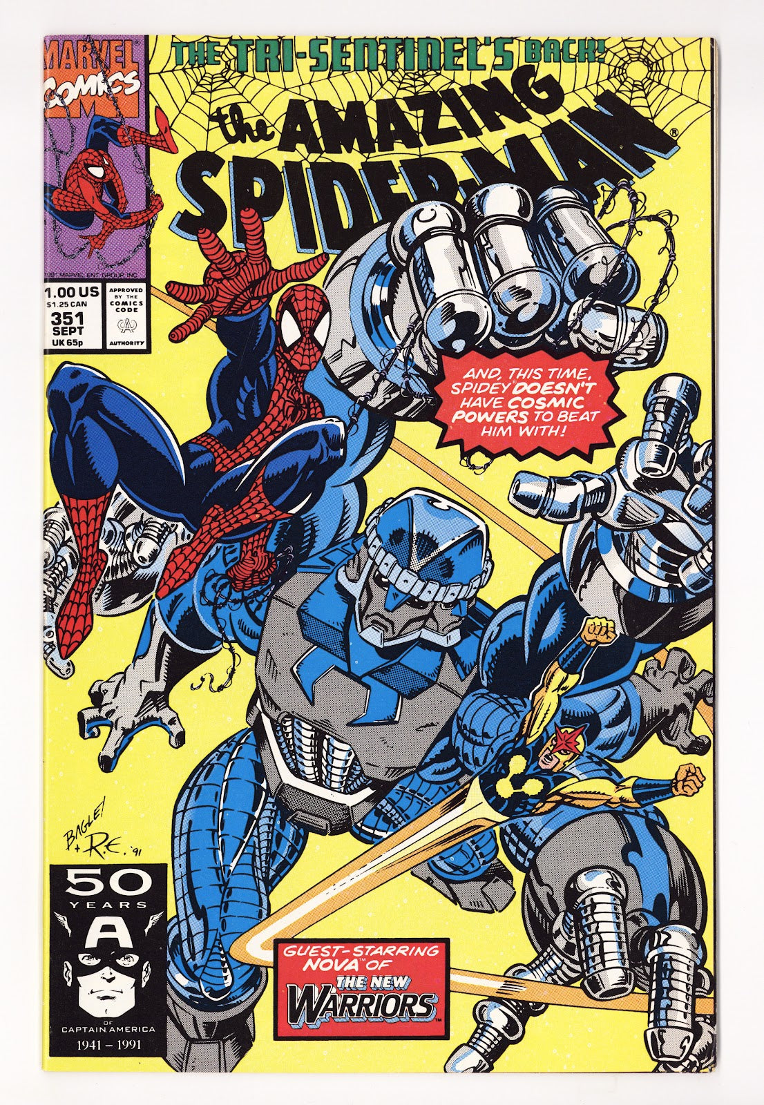The Amazing Spider-Man Vol 1 351  High Grade   (1991)   Direct  