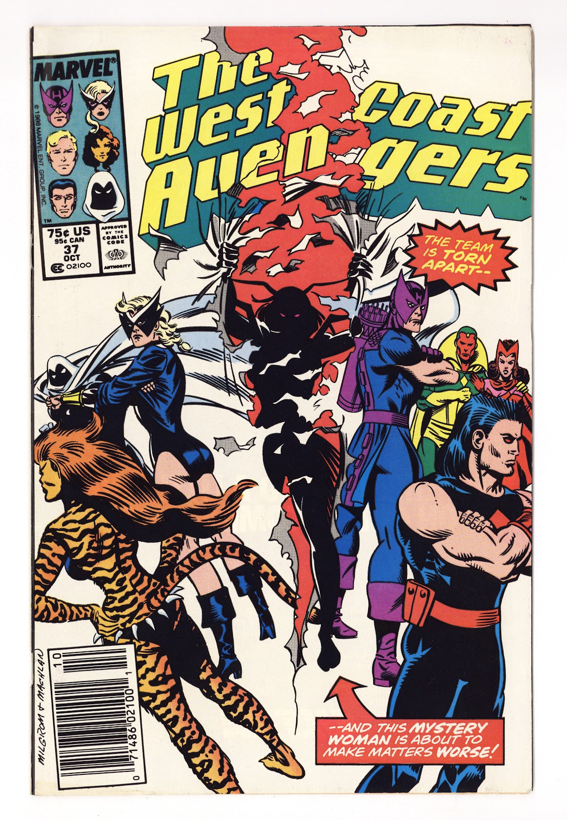 West Coast Avengers Vol 2 37  Mid Grade   (1988)   Newsstand