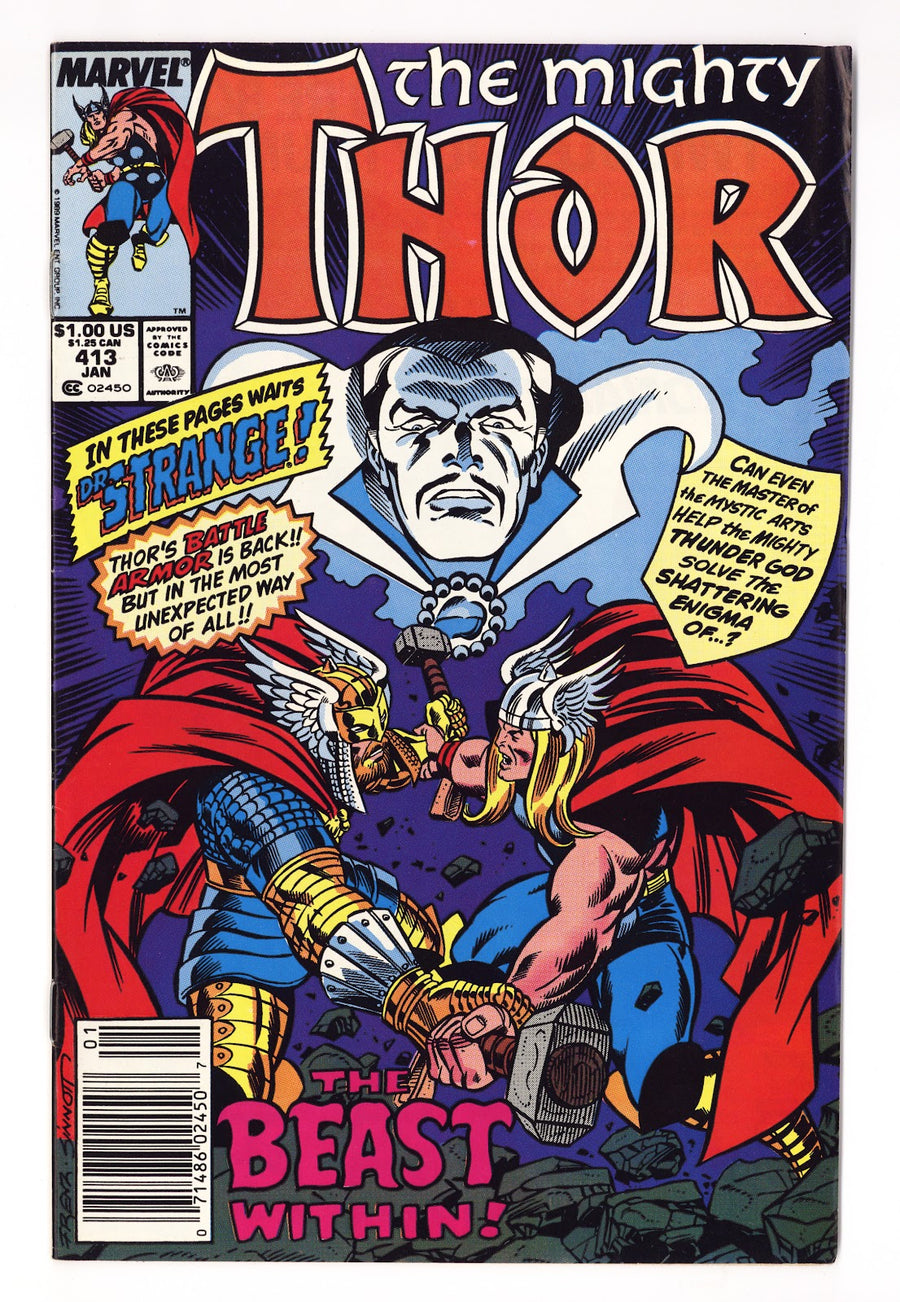 Thor Vol 1 413  Mid Grade   (1990)   Newsstand