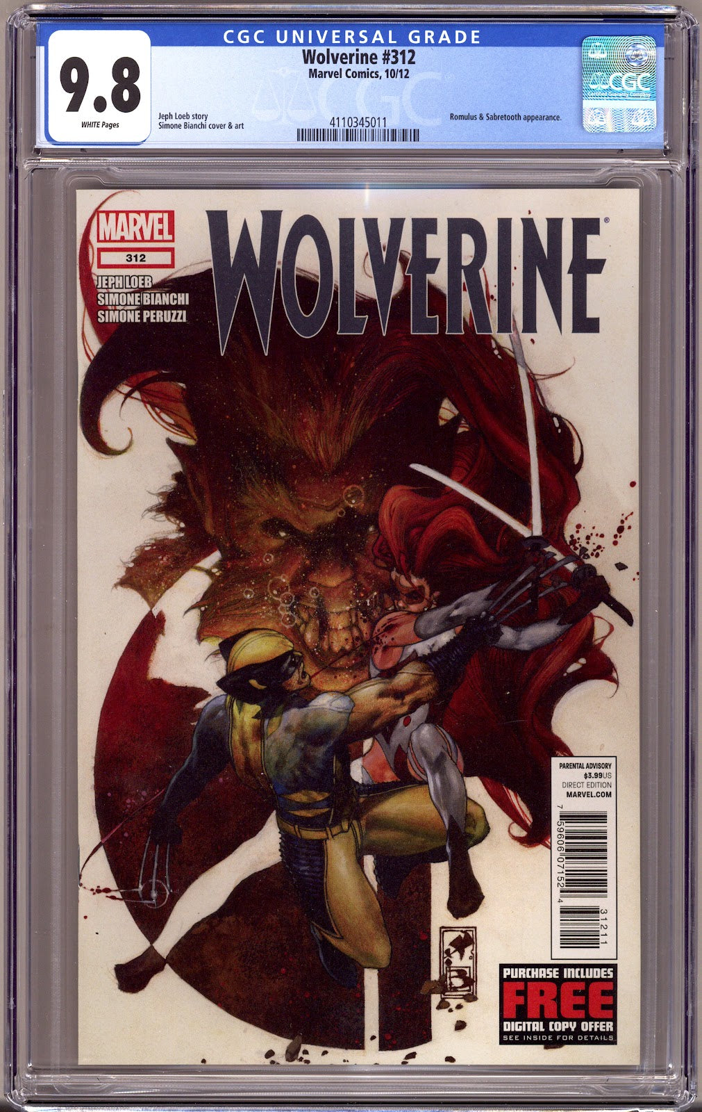 Wolverine Vol 4 312 CGC 9.8 (NM/M) (2012) 