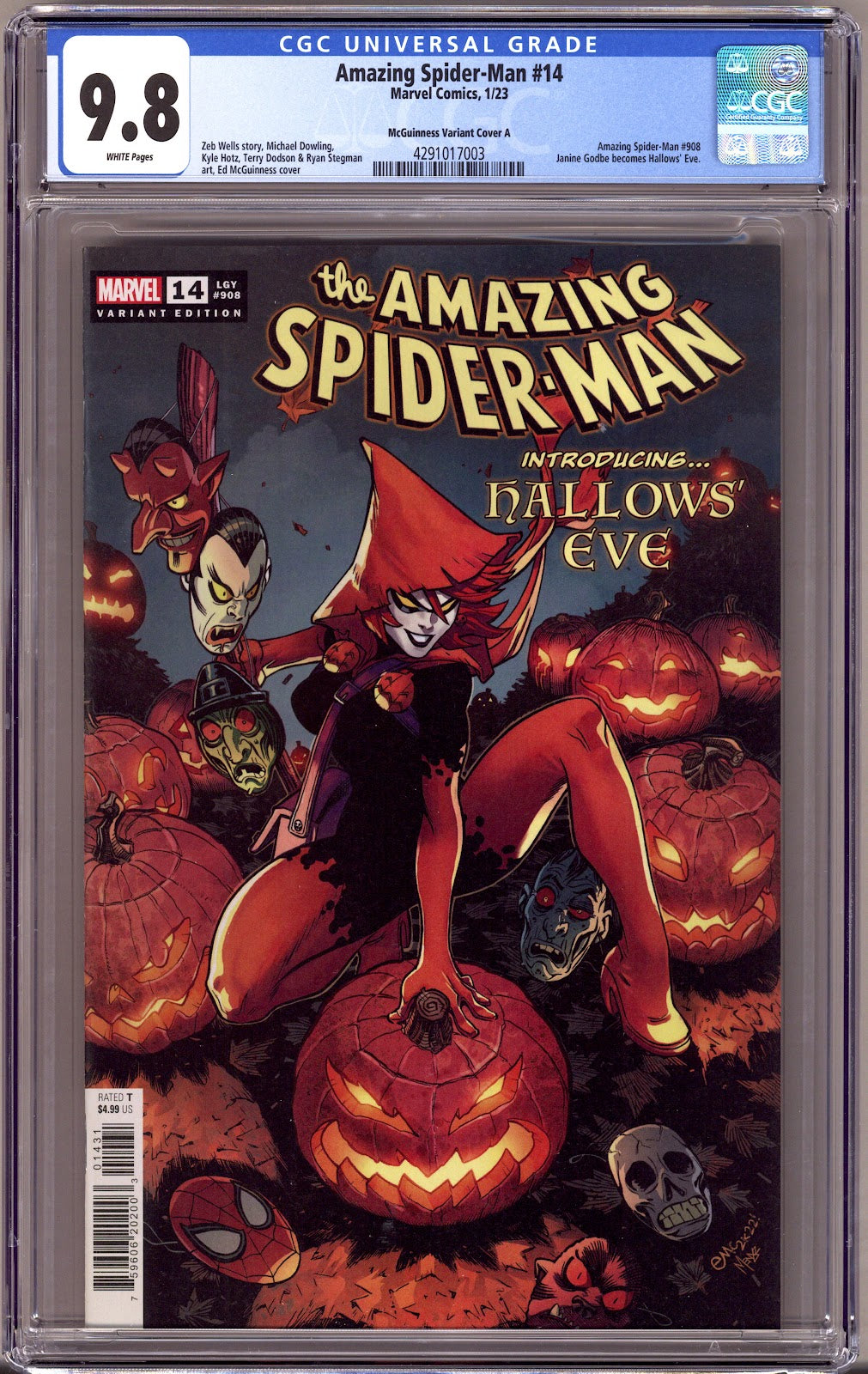 The Amazing Spider-Man Vol 6 14 (908) CGC 9.8 (NM/M)   (2023) McGuinness   Variant  