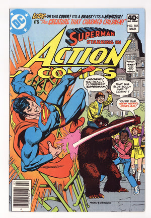 Action Comics Vol 1 505  Mid Grade Extra Staples  (1980)