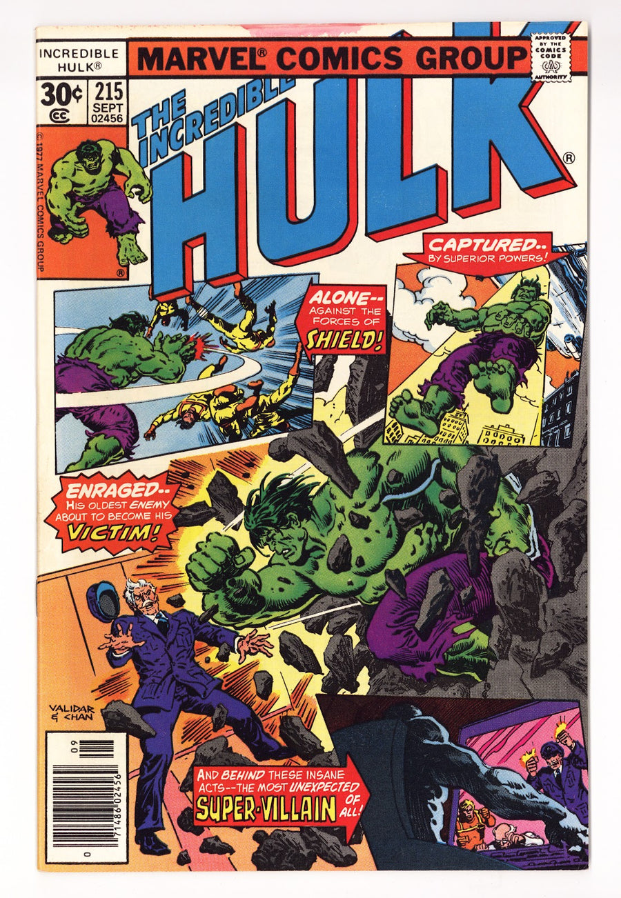The Incredible Hulk Vol 1 215  Mid Grade   (1977)   30¢  