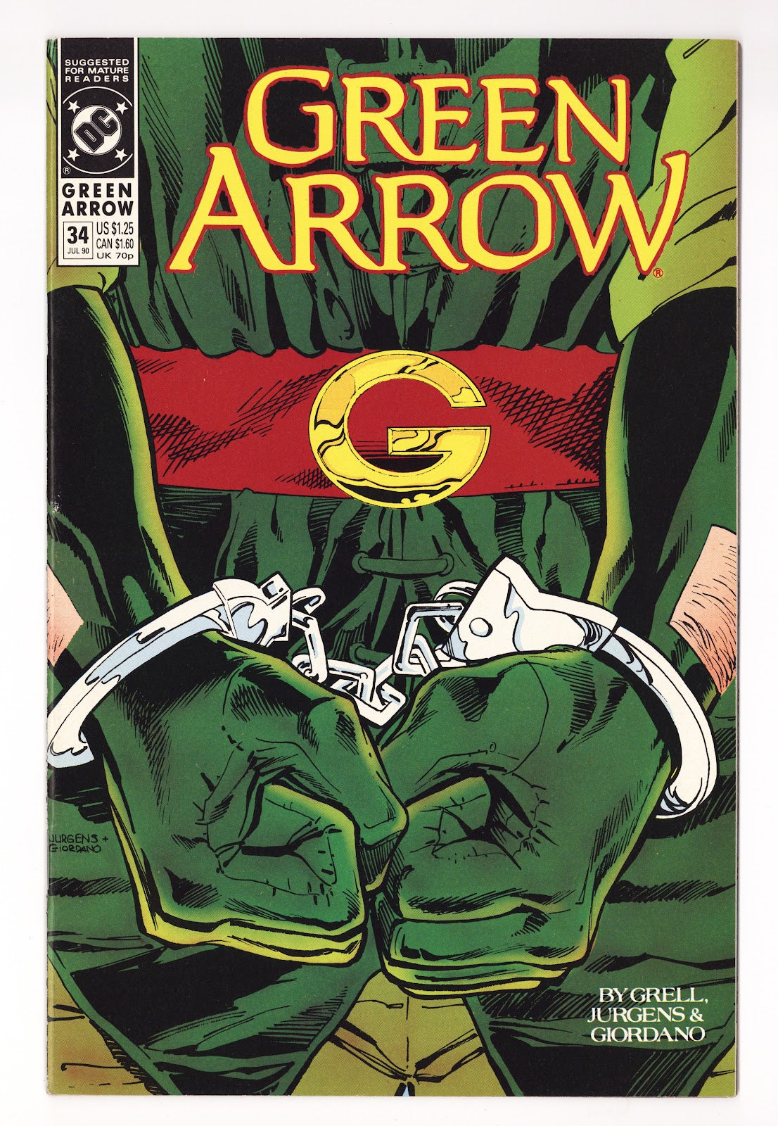 Green Arrow Vol 2 34  High Grade   (1990)