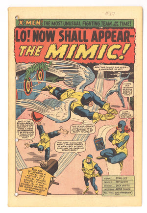 The X-Men Vol 1 19 Coverless (1966)